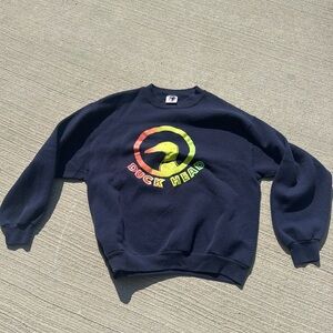 Vintage Duck Head Sweatshirt navy. Lue  Logo 80s 90s Made In USA size Large
